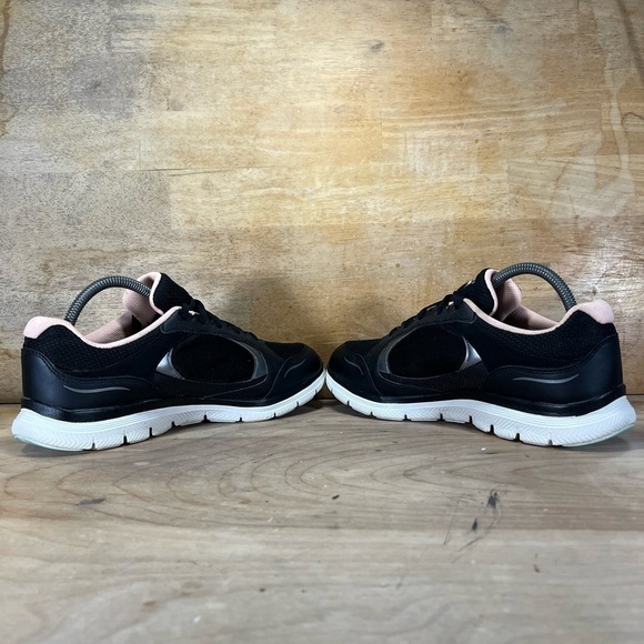 Skechers Flex Appeal 4.0 WATERPROOF Womens Size 10 Shoes Sneakers Black Peach - Picture 6 of 11